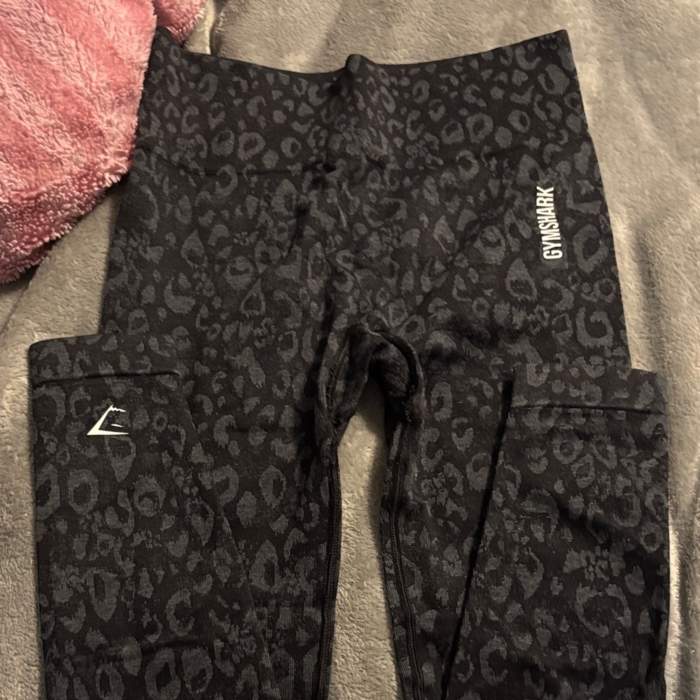 Gymshark Charcoal Leopard Print Leggings